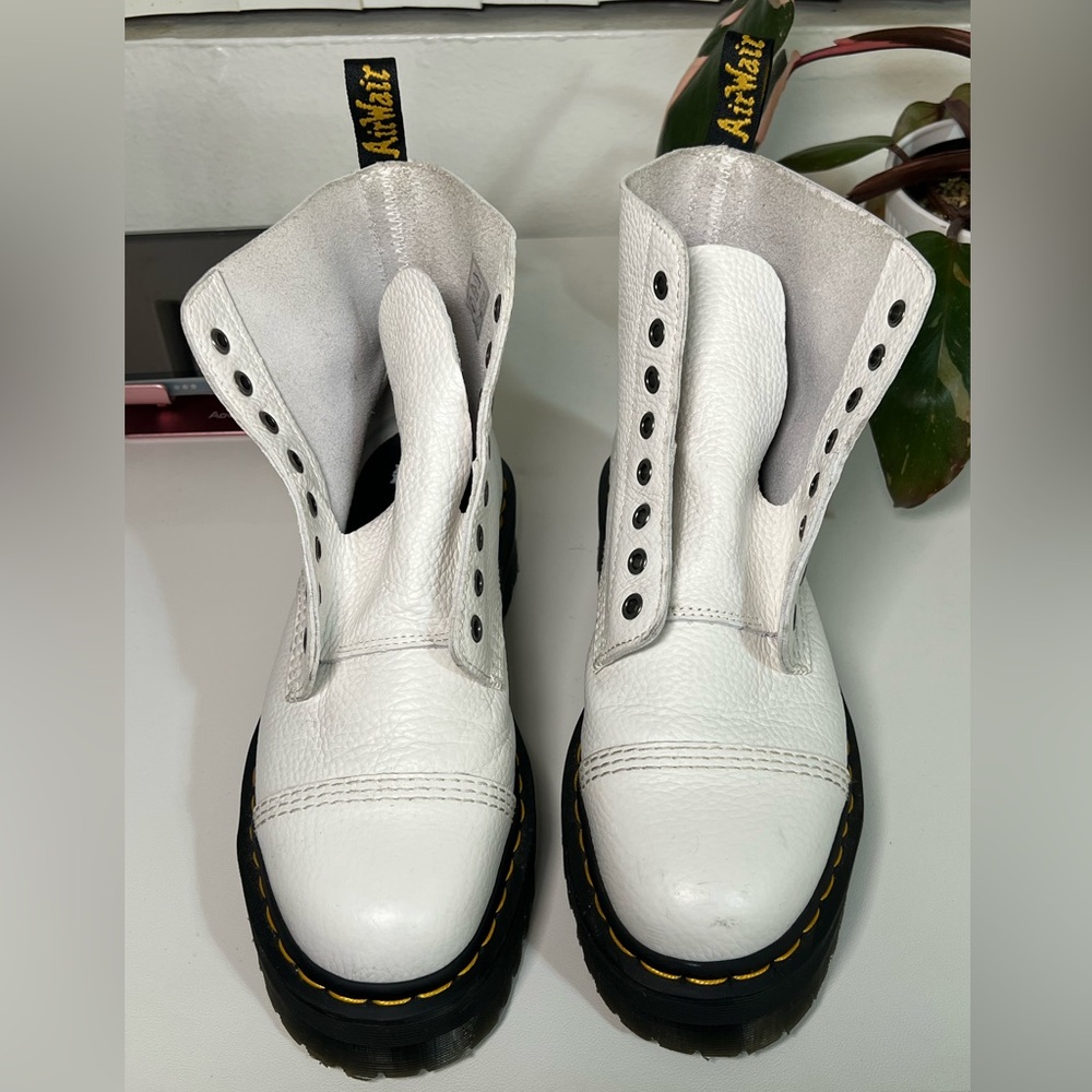 Dr. Martens White Combat Boots - Picture 13 of 16